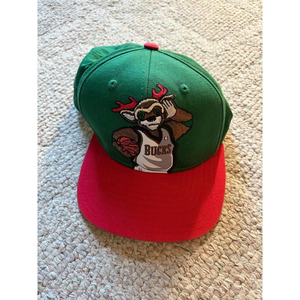 Milwaukee Bucks "Bango" Mascot Adidas Hat Cap Snapback Embroidered NBA